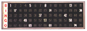 Bingo Flashboard 117302: Standard with 2.25" in. Tall Numbers