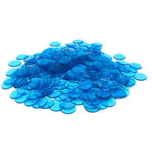 Light Blue Plastic Bingo Chips - set of 1,000 Light Blue Plastic Bingo Chips - set of 1,000