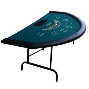 Blackjack Table: 7 Player, 36 Inch High (Bar Stool Height) Folding Table with Collapsible Metal Legs Blackjack Table: 7 Player, 36 Inch High (Bar Stool Height) Folding Table with Collapsible Metal Legs