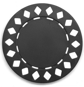 Poker Chips: Diamond, 8.5 Gram, Black