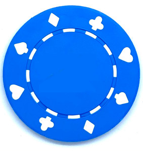 Poker Chips: Card Suits, 11.5 Gram / Heavy Weight, Blue Poker Chips: Card Suits, 11.5 Gram / Heavy Weight, Blue