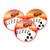 Poker Chips: Royal Flush, 100% Clay, Pre-Denominated Insert both sides, 10 Gram, $0.05, Rose
