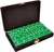 Marion Double 6 Green Domino Set with Spinners in Velvet Box