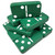 Marion Double 6 Green Domino Set with Spinners in Velvet Box