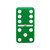 Marion Double 6 Green Domino Set with Spinners in Velvet Box