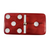 Marion Double 6 Red Marbelized Domino Set with Spinners in Velvet Box