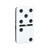 Marion Double 6 Two Tone Black / White Dominoes with Spinners in Black Velvet Box