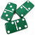 Marion & Co. Double Six Green Dominoes with Spinners in Wood Box