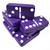 Marion & Co. Double Six Purple Dominoes with Spinners in Wood Box
