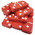 Marion & Co. Double Six Red Dominoes  with Spinners in Black Velvet Case