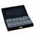 Marion & Co. Double Six Black Dominoes  with Spinners in Black Velvet Case