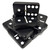 Marion & Co. Double Six Black Dominoes  with Spinners in Black Velvet Case