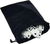 Marion & Co. Double Six White Dominoes  with Spinners in Black Velvet Bag
