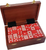 Marion Double 9 Red Domino Set Wood Box