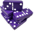 Marion Double 6 Purple Domino Set with Spinners in Velvet Bag
