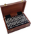Marion Double 9 Black Domino Set in Wood Box