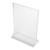 Table Tent: Clear Acrylic Table Tent Card Holder, 4 x 5 in., Open Top