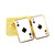 Casino Theme Jewelry: Playing Card Cuff Links, Ace/Ace Pair