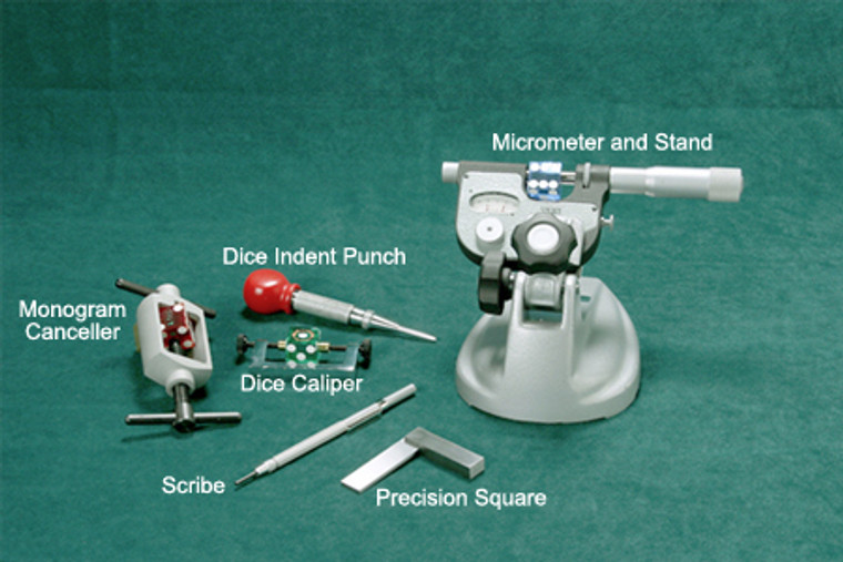 Dice Tools: Measure the size and accuracy of your Precision Dice with our Dice Micrometer with Stand