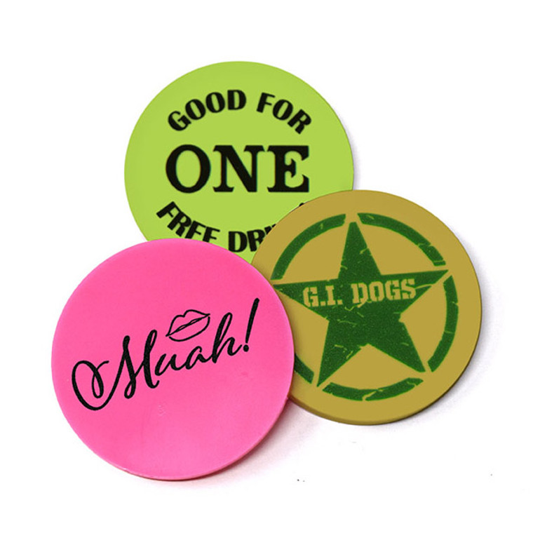 Custom 1-1/4" Plastic Tokens - Minimum Qty 250