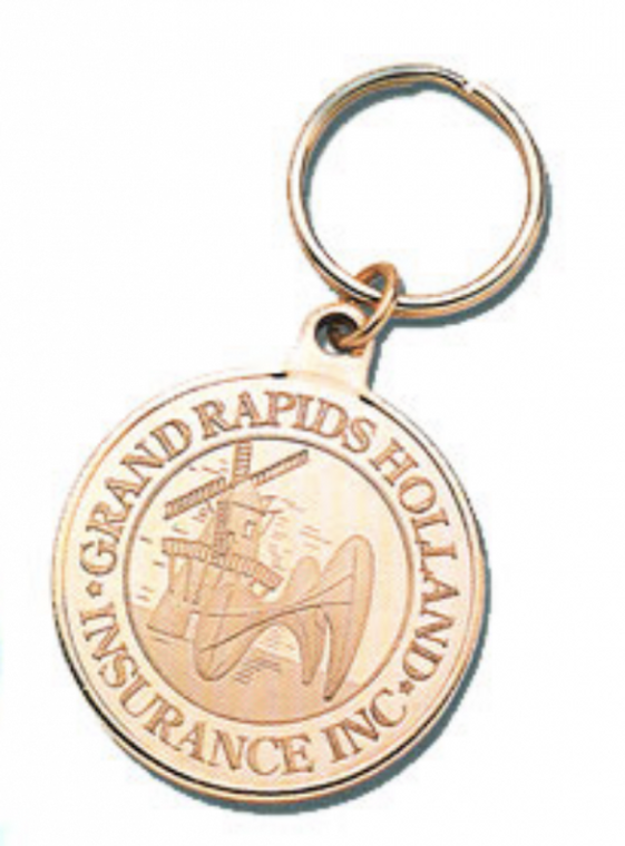 Custom 34mm Gold Coin with Key Ring