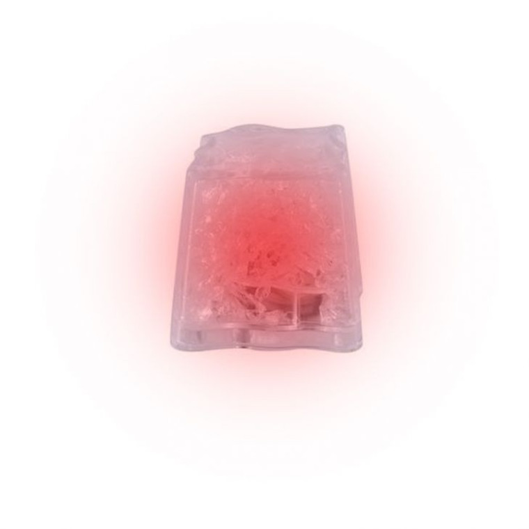 Clear Ice Cube with Red Light (100 Pieces)