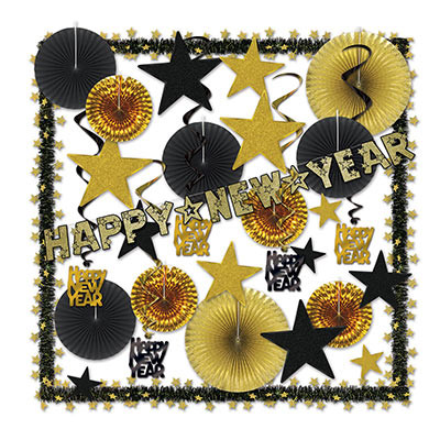 Decorating Kit: New Year's Eve The Gold Midnight Assortment for 50