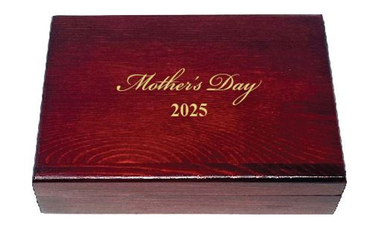 Mother's Day Mahogany Card Box with 2 Kem Decks