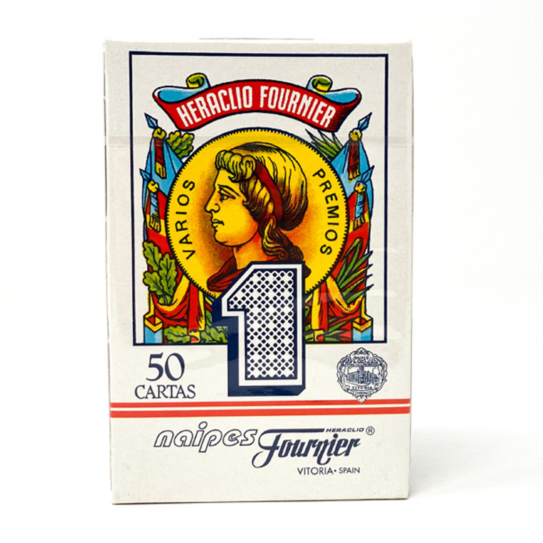 Spanish Playing Cards: Single Deck, 50 Cards in Tuckbox, red or blue backs