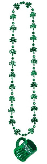 Saint Patrick's Day Beads with Shot Glass