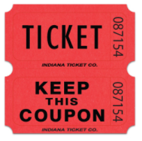 Roll Tickets: Double Roll, Red - 2,000 Individually Numbered Tickets