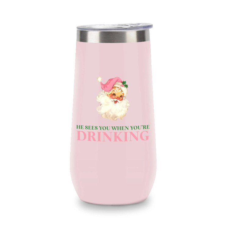 He Sees You When You're Drinking Champagne Tumbler