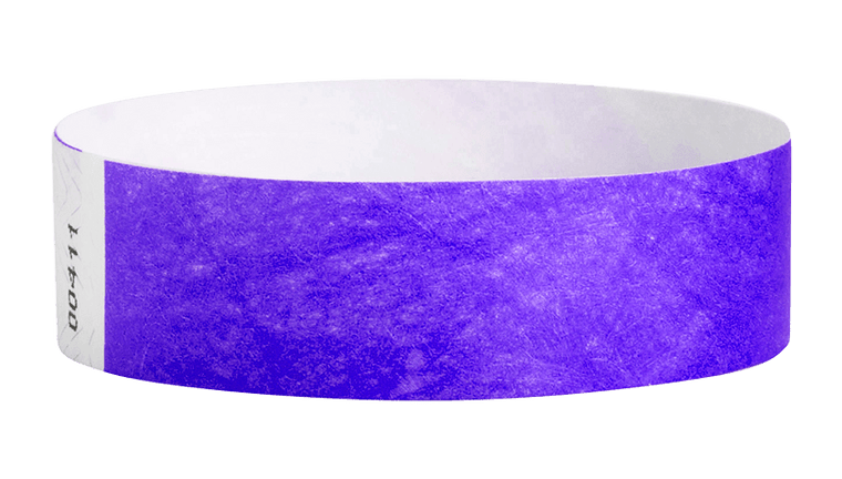 Purple Tyvek 3/4" Solid Wristbands - 500 per box