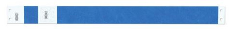 Blue Tyvek 1" Secure Double Numbered Wristbands - 250 per box