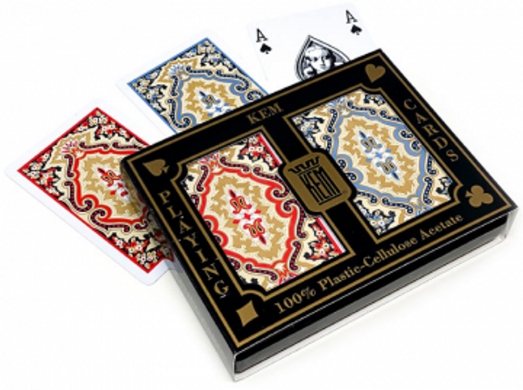 Kem Paisley Playing Cards: Bridge, European 4 Pip Index, 2-Deck Set Kem Paisley Playing Cards: Bridge, European 4 Pip Index, 2-Deck Set