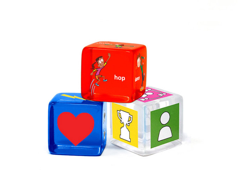 5/8" Full Color Custom Dice, Transparent