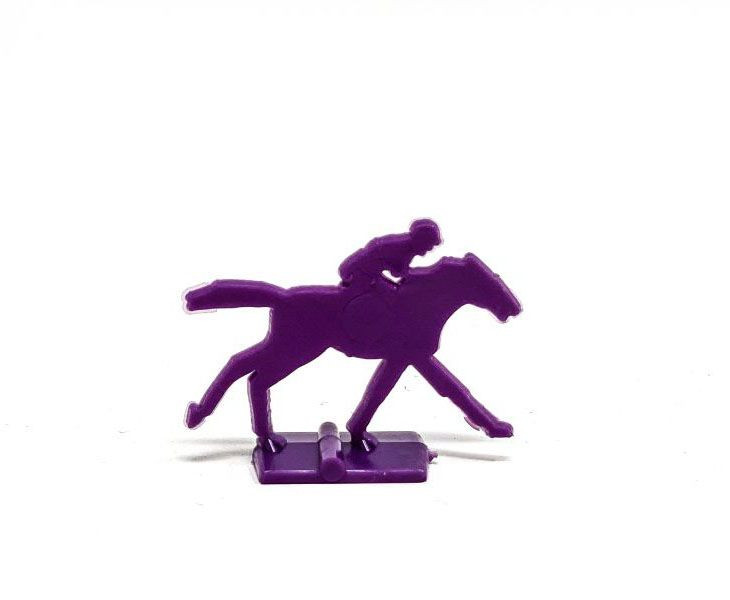 Horse and Rider Game Pieces, Purple