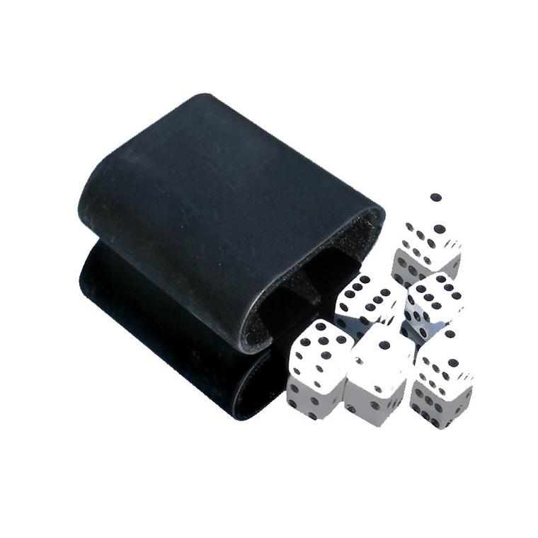 Oval Dice Cups for Games, Black