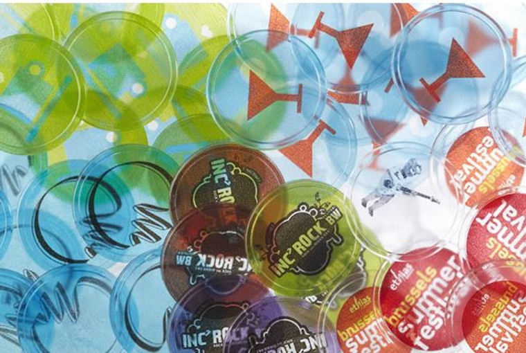 Custom Transparent Plastic Token 1.14" (29 mm) Custom Transparent Plastic Token 1.14" (29 mm)