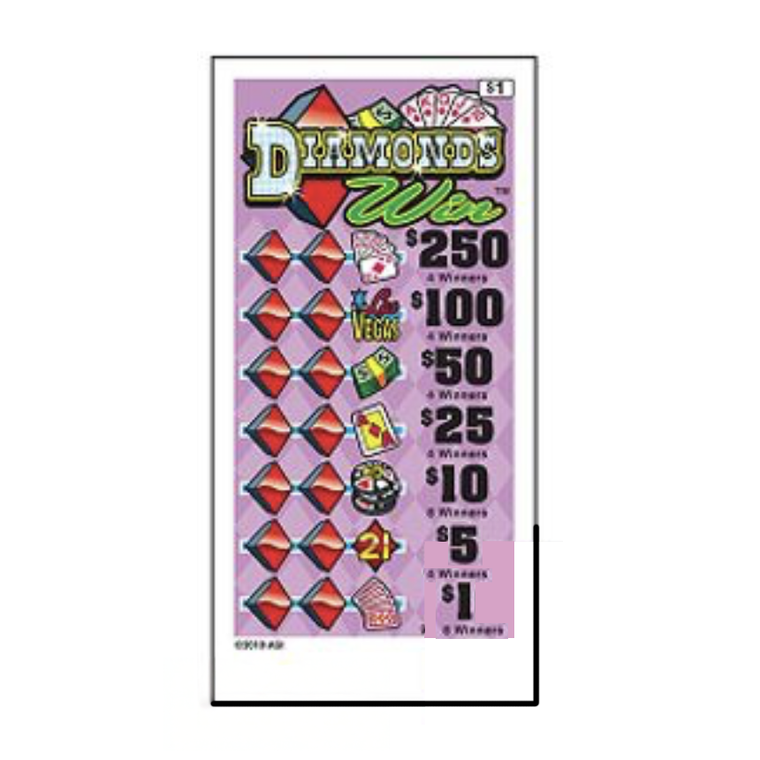Diamonds Win Pull Tab