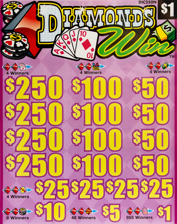 Diamonds Win Pull Tab