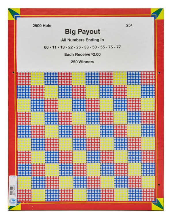 2500 Big Payout Punchboard