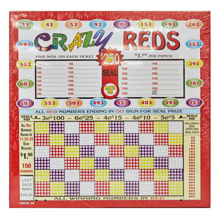 Crazy Red Punchboard
