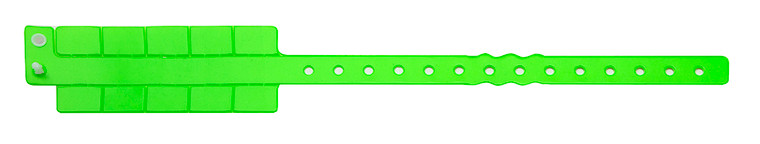 Vinyl Tear Off 10 Blank Neon Green Wristbands