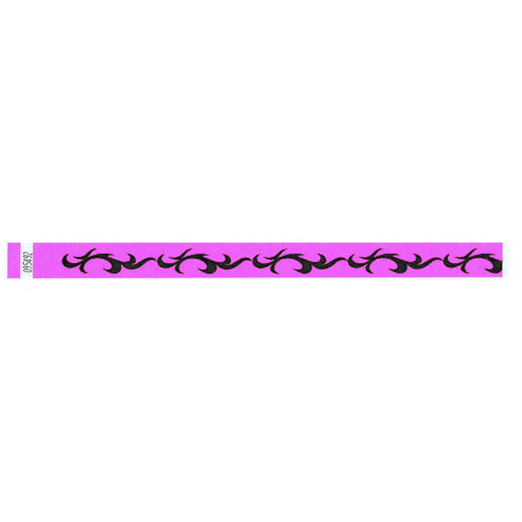 Tyvek Wristband Tribal Pink Black