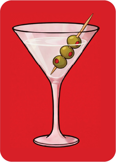 Red Martini Playing Cards - 2 Deck Set