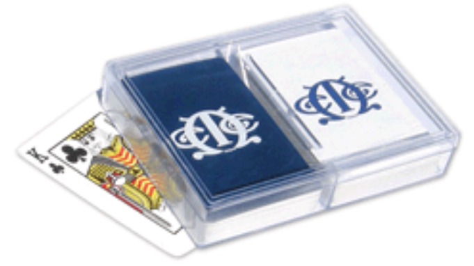 Canasta Double Deck Card Box -Clear Acrylic Plastic for Poker Cards (2.5 x 3.5 inch cards)