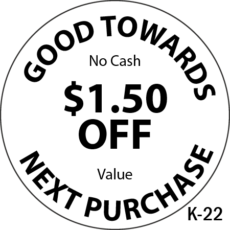 K22- $1.50 Off