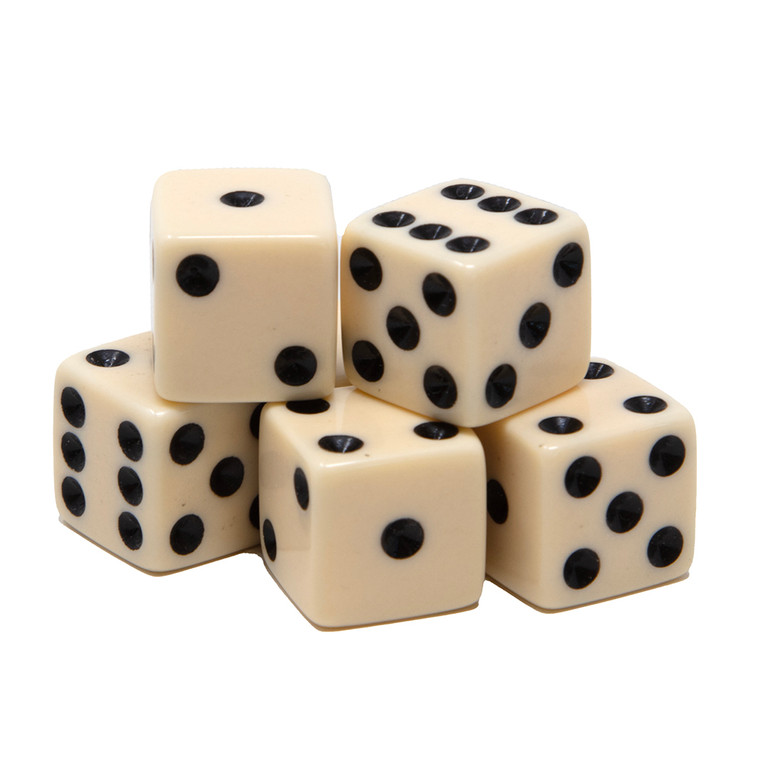 16mm Opaque Ivory Dice