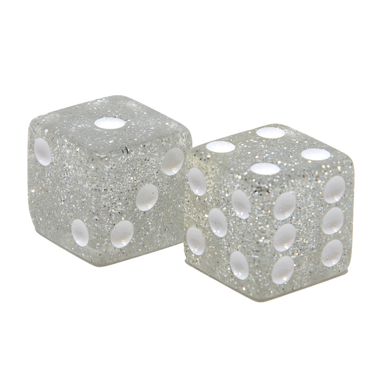 Marion 16mm Silver Glitter Dice